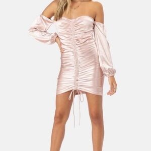 adika satin amerillo dress